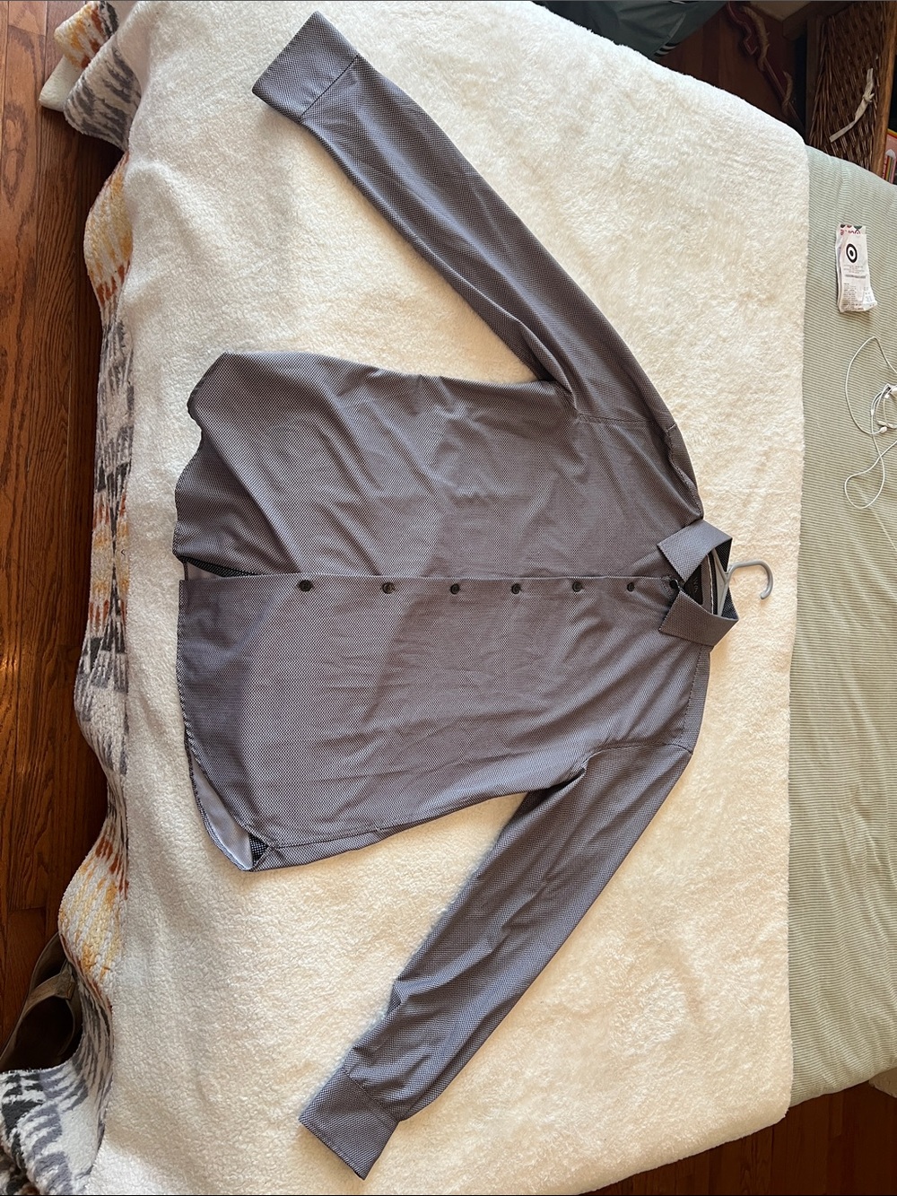 Men’s Gray Long-Sleeve Dress Shirt